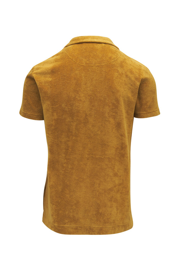 Orlebar Brown - Terry Gold Cotton Short Sleeve Polo