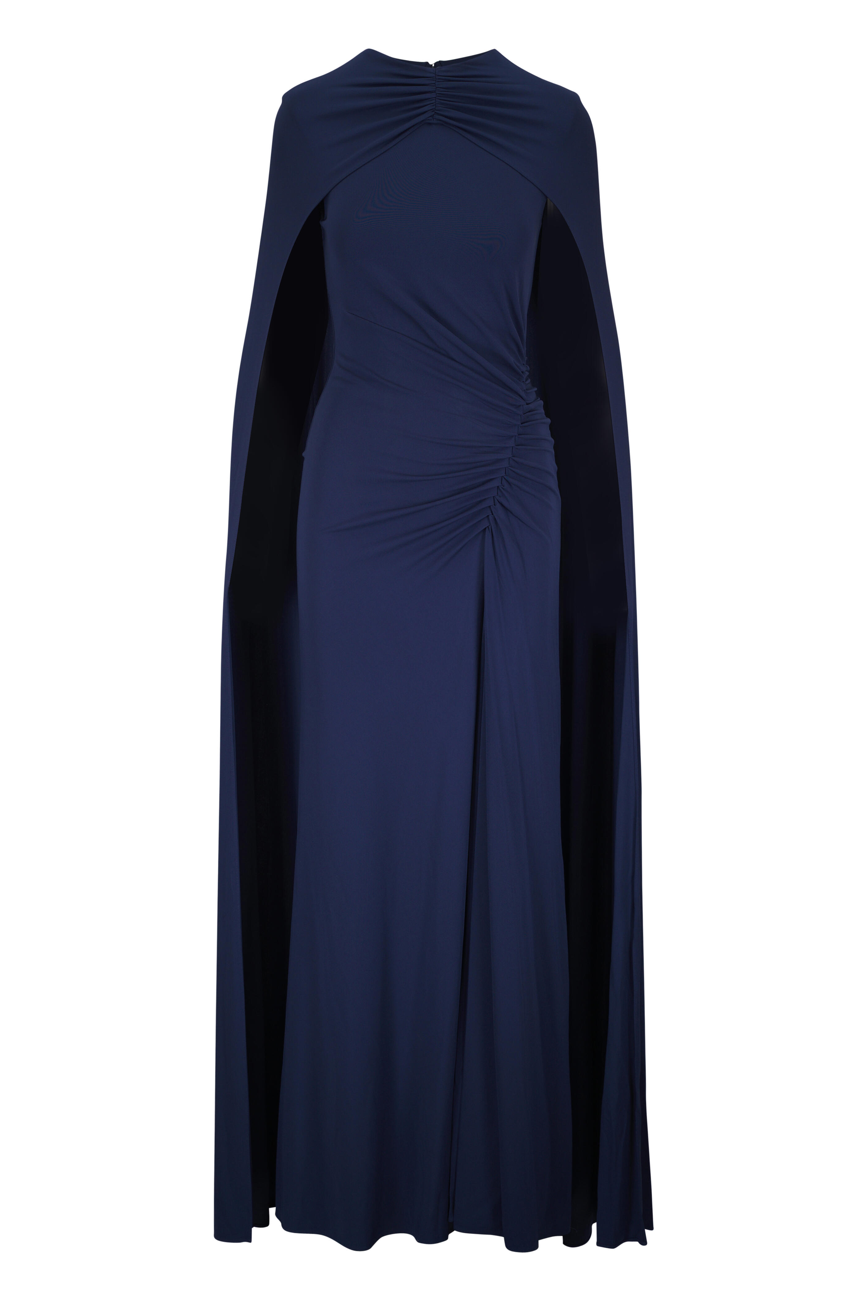 Simkhai - Draped Mignight Stretch Jersey Demi Cape Gown - view 1