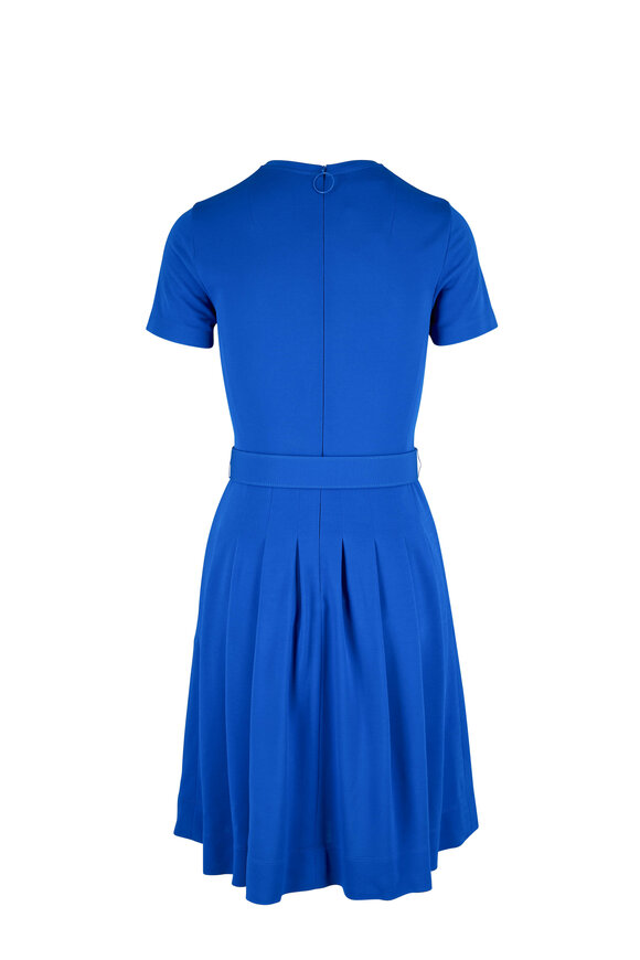 Akris Punto - Azure Belted Short Sleeve T-Shirt Dress