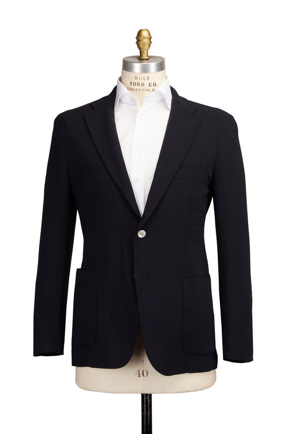 Marco Pescarolo Navy Soft Wool Sportcoat - view 3