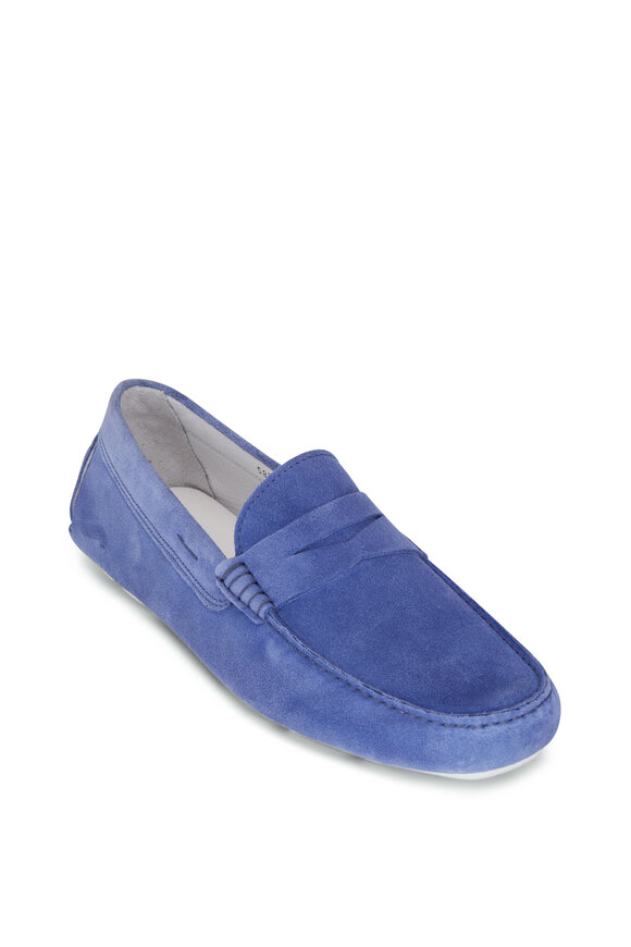 To Boot New York - Driver Blue Suede Loafer | Mitchell Stores