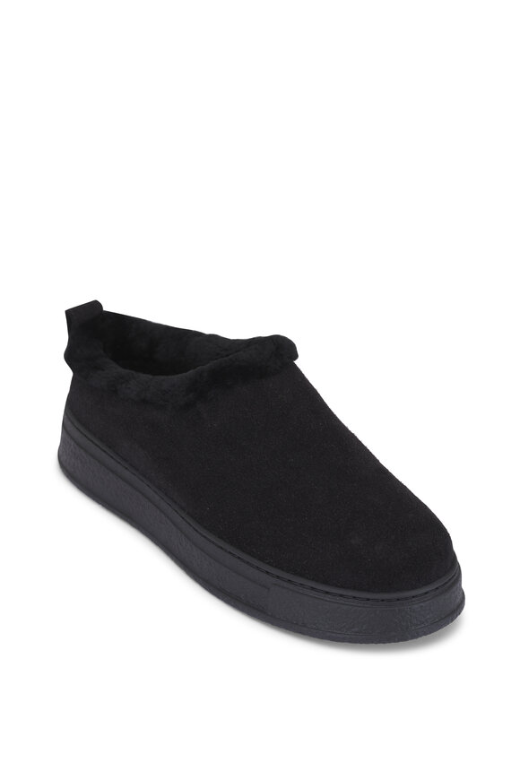 Prada - Black Padded Winter Lined Mule | Mitchell Stores