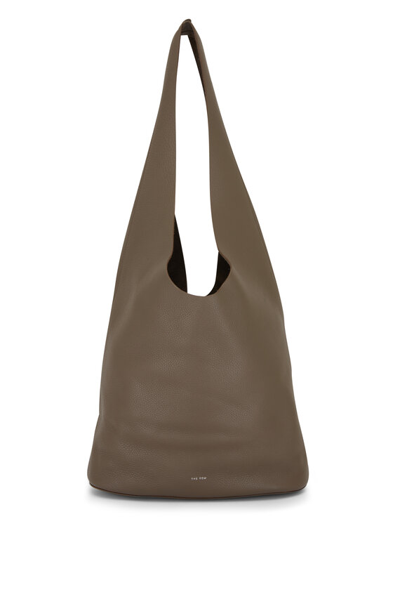 The Row - Bindle Three Elephant Gray Leather Hobo Bag