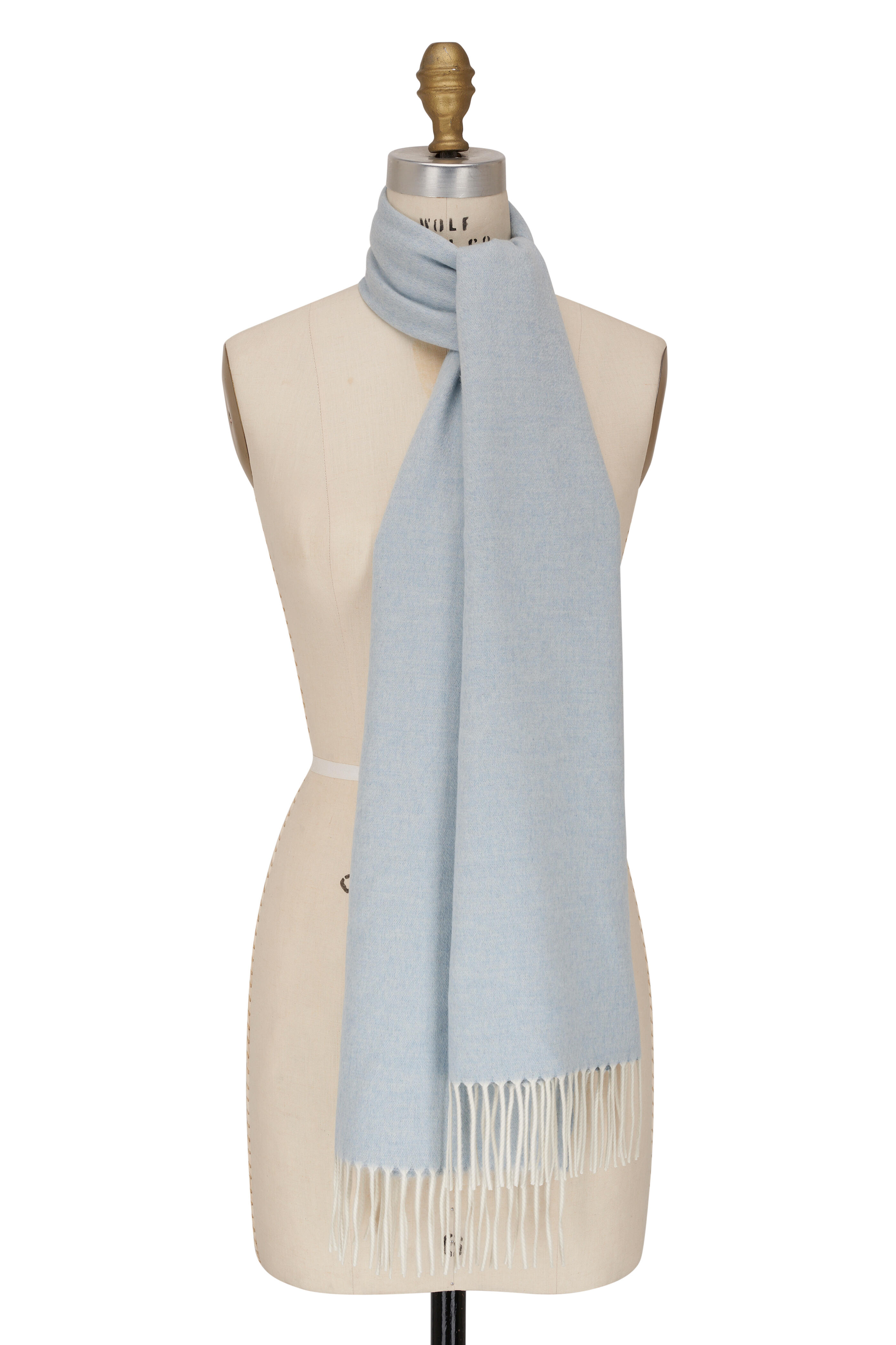 Loro Piana - Light Blue Two Tone Baby Cashmere Scarf