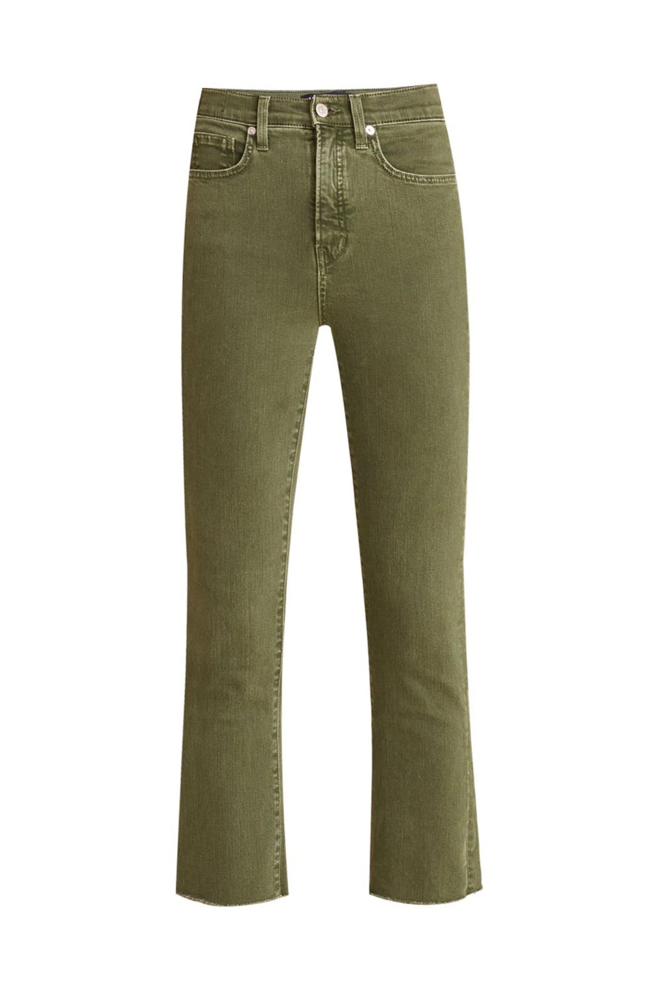 Veronica Beard - Carly High Rise Kick Flare Jean in Olive Stone