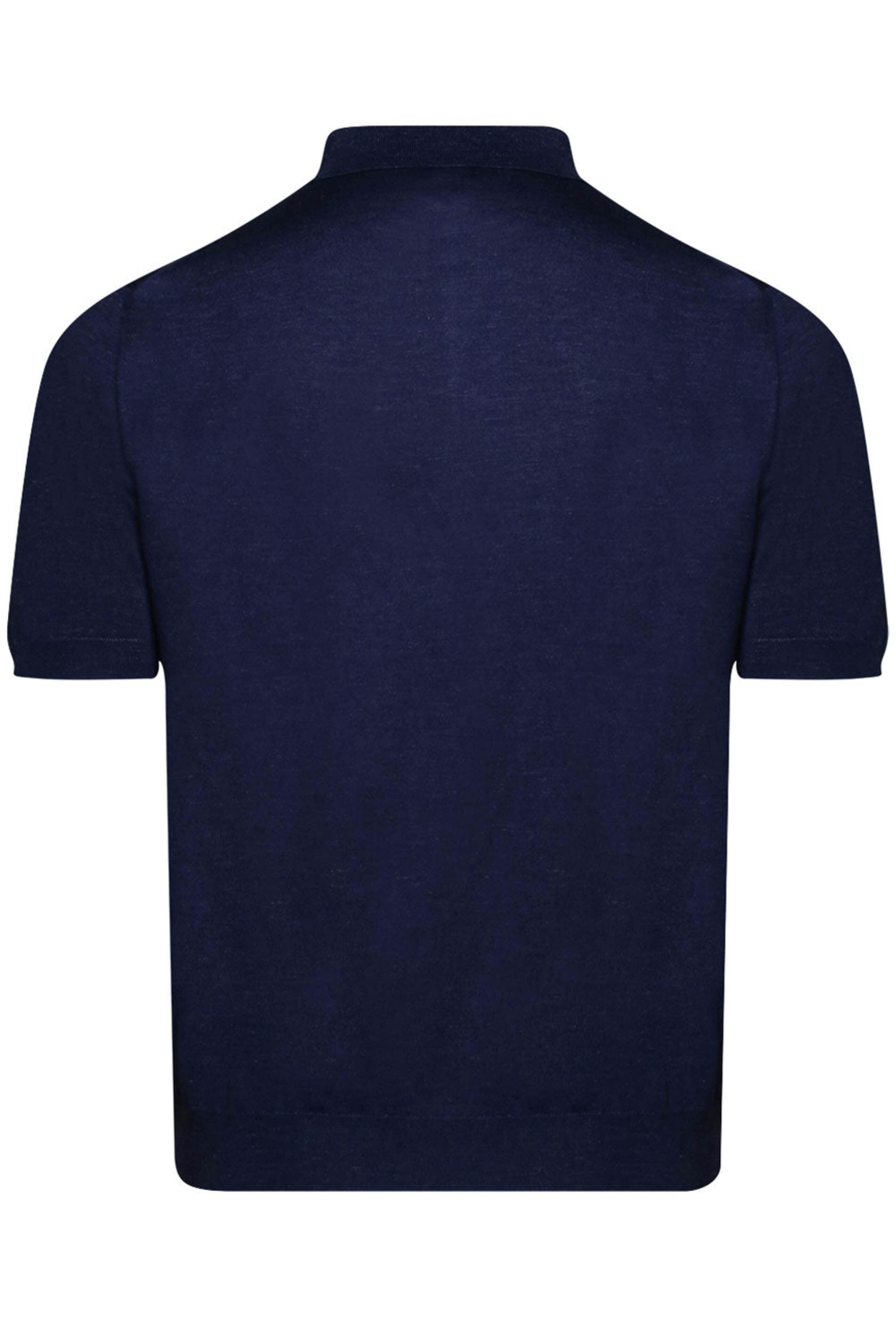 Kiton - Navy Blue Short Sleeve Polo