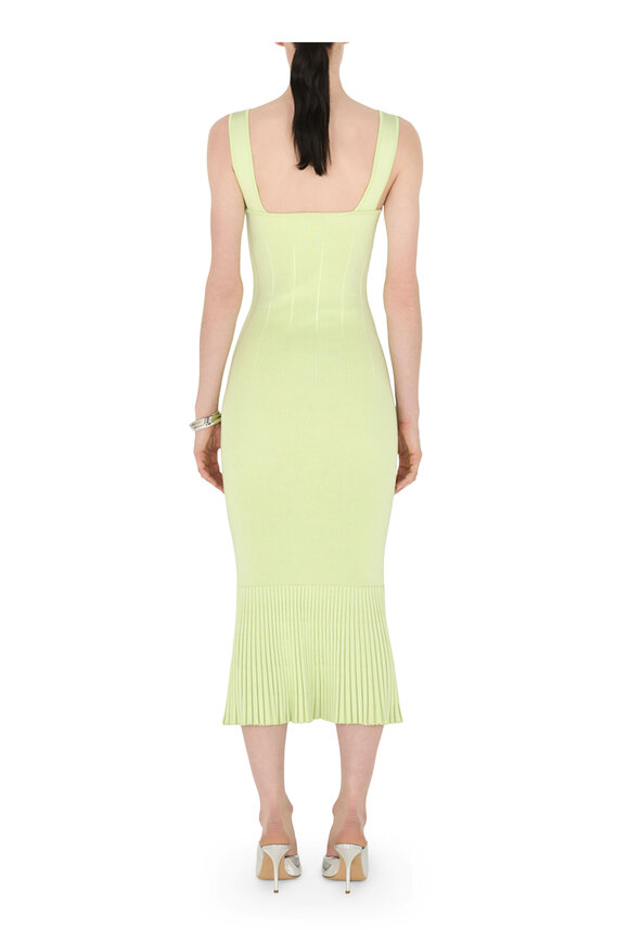 Galvan - Atalanta Apple Green Midi Dress 