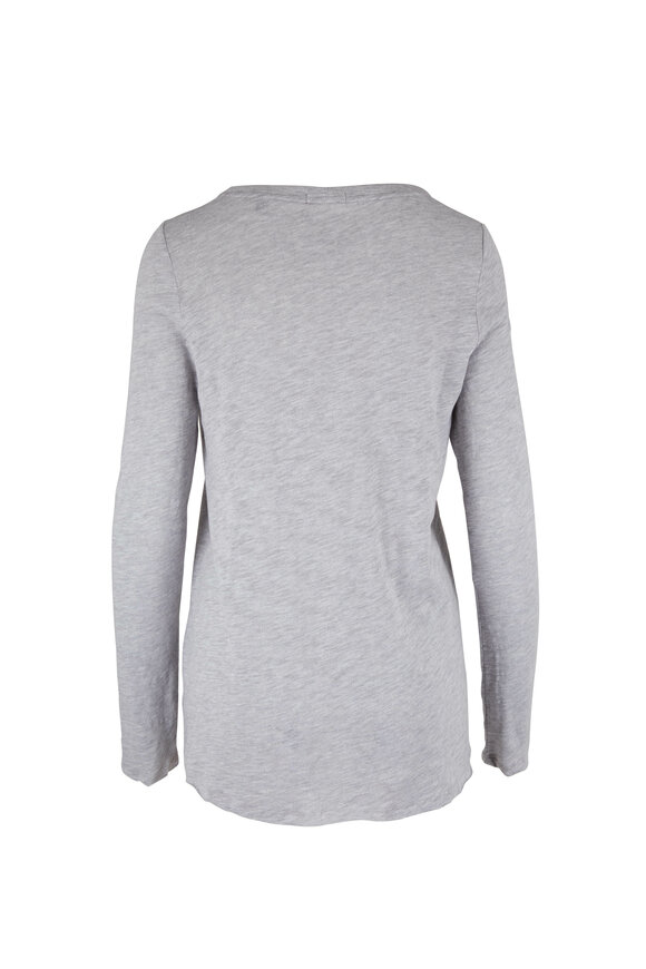 A T M - Heather Gray Jersey Long Sleeve T-shirt 