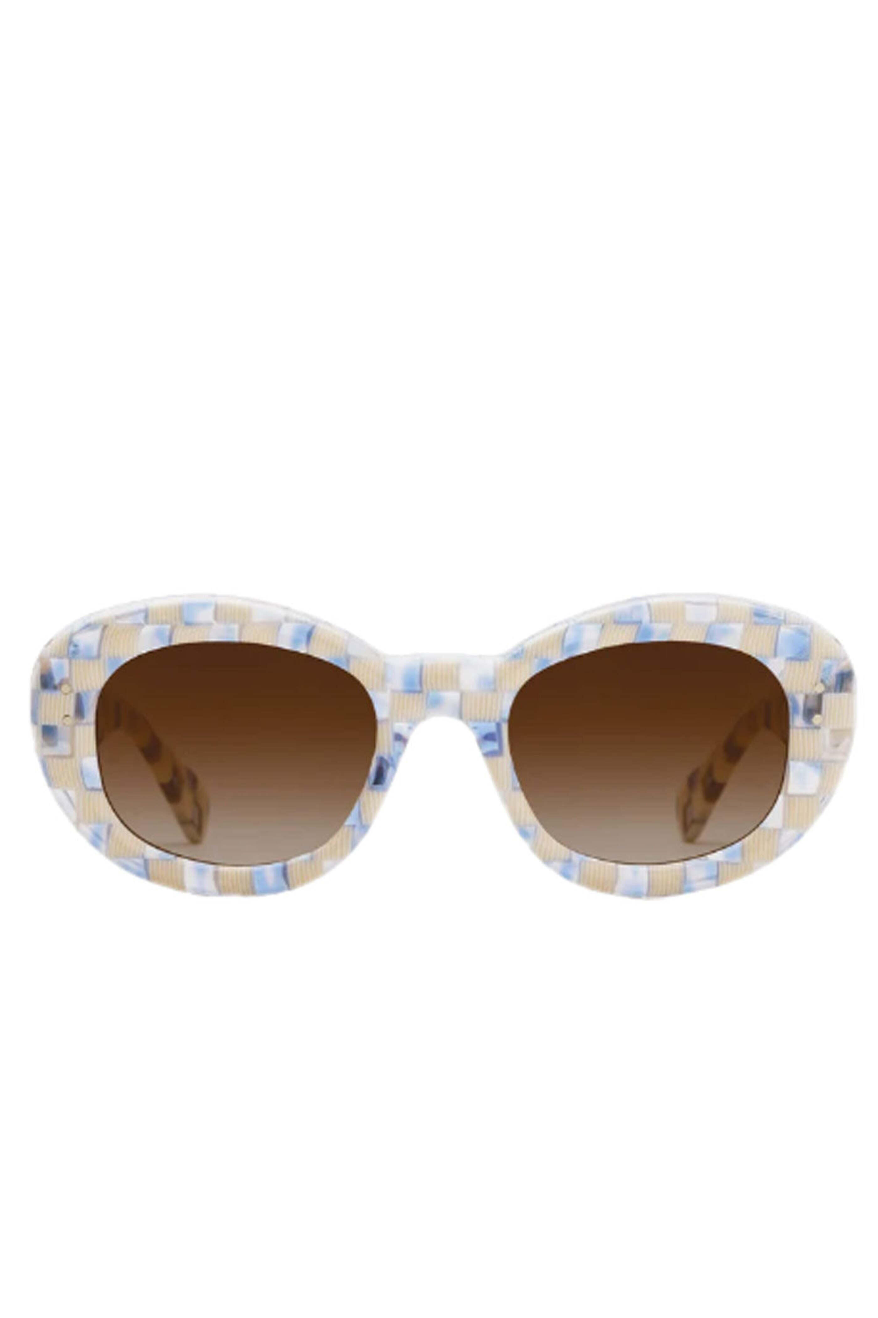 Krewe - Margaret Sunglasses in Gingham | Mitchell Stores