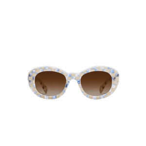 Krewe - Margaret Sunglasses in Gingham | Mitchell Stores display picture 2