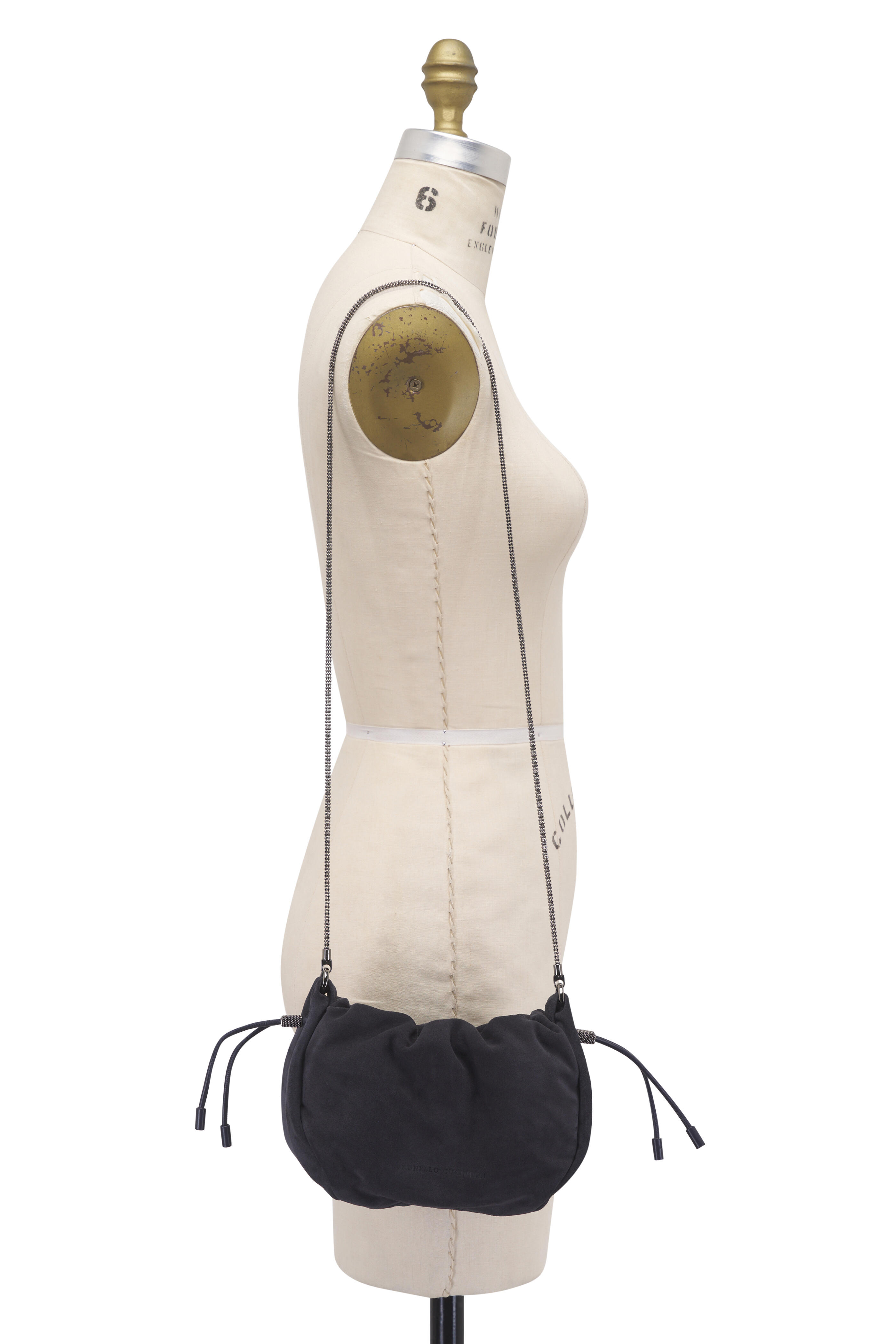 Brunello Cucinelli - Mini Mellow Night Sky Suede Bucket Bag