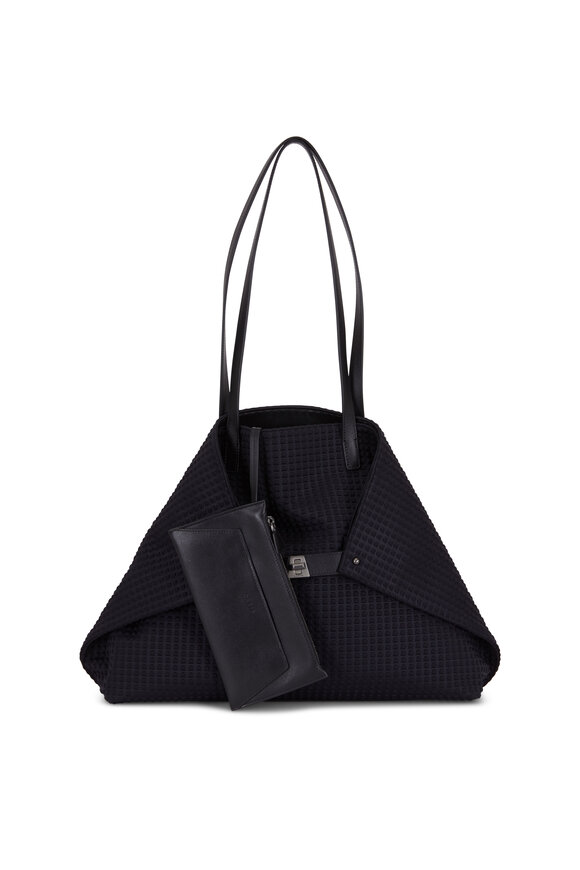 Akris AI Black Embossed Techno Medium Shoulder Bag - view 4