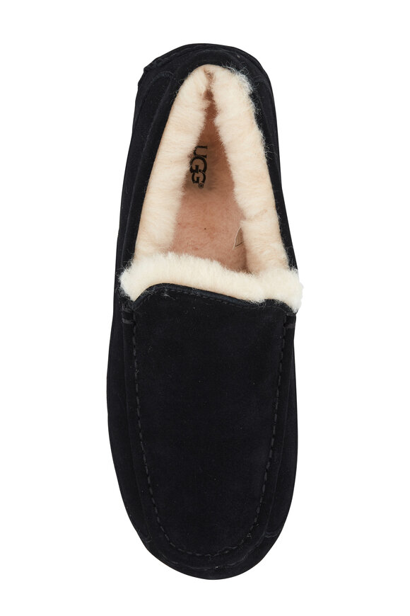 Ugg Ascot Uggpure Black Suede Shearling Slipper - view 3