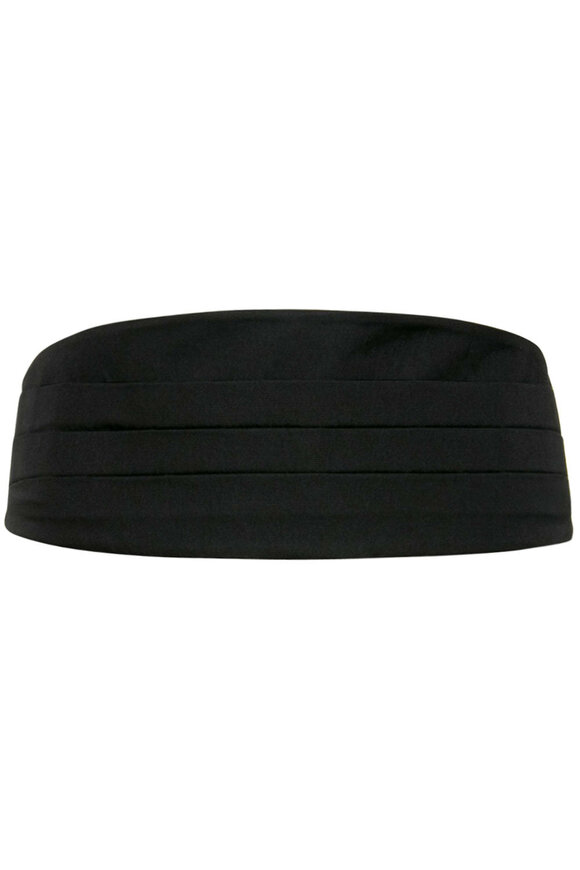 Edward Armah Black Satin Cummerbund Set - view 3