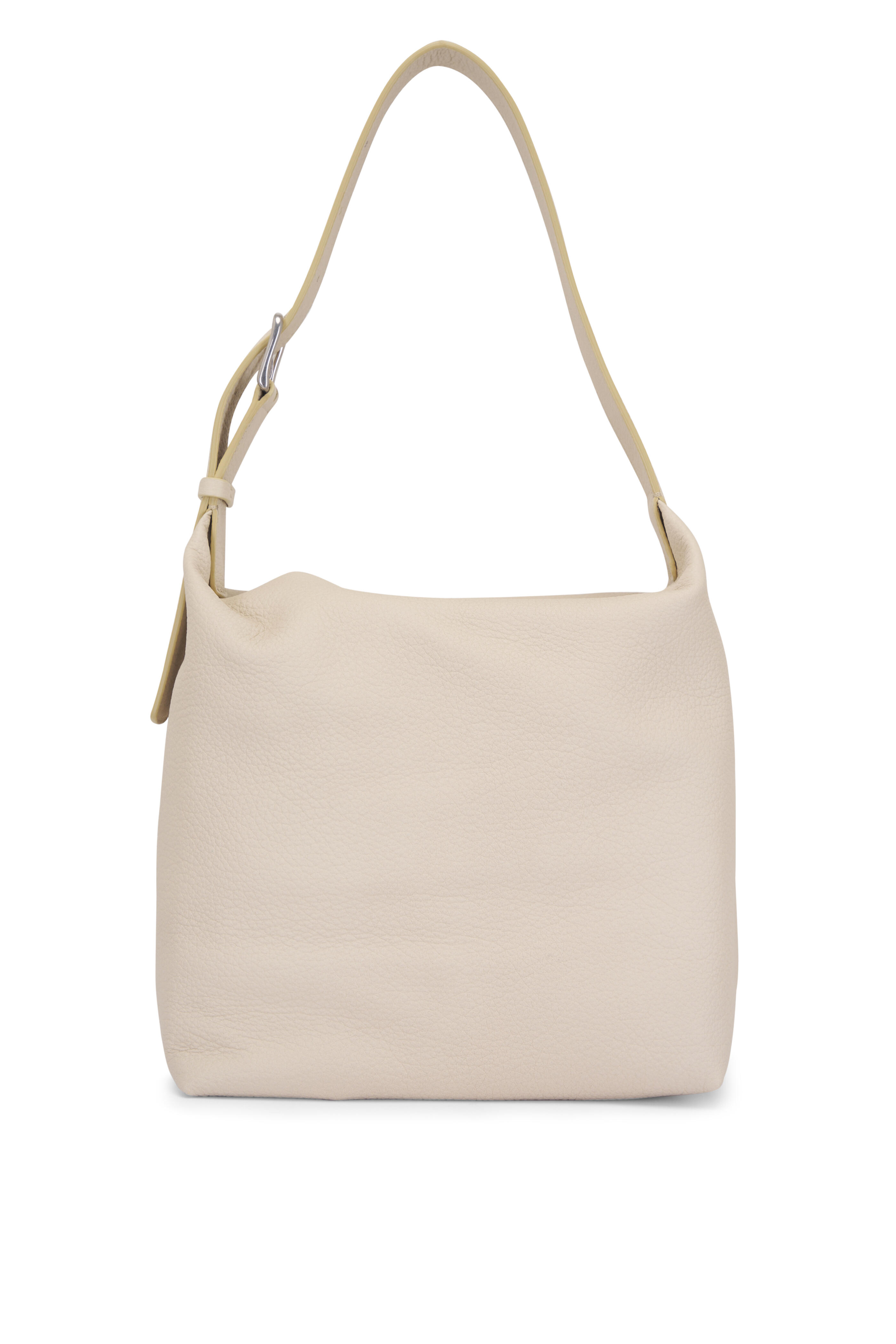 The Row - Isa Porcelain Leather Shoulder Bag