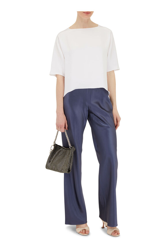 Peter Cohen - Bias Denim Silk Wide Leg Pant