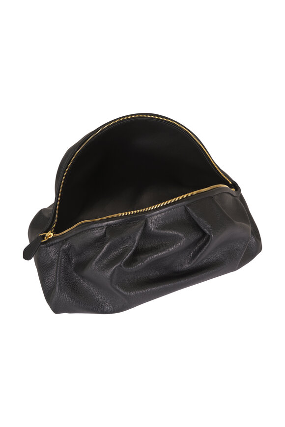 The Row Charlotte Black Leather Clutch - view 4