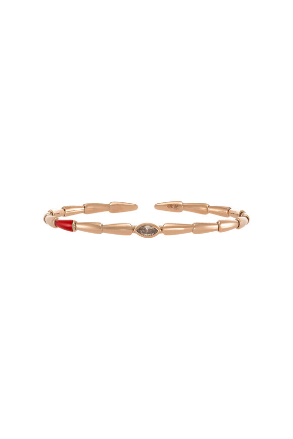 Etho Maria 18k Rose Gold Brown Diamond Bracelet - view 2