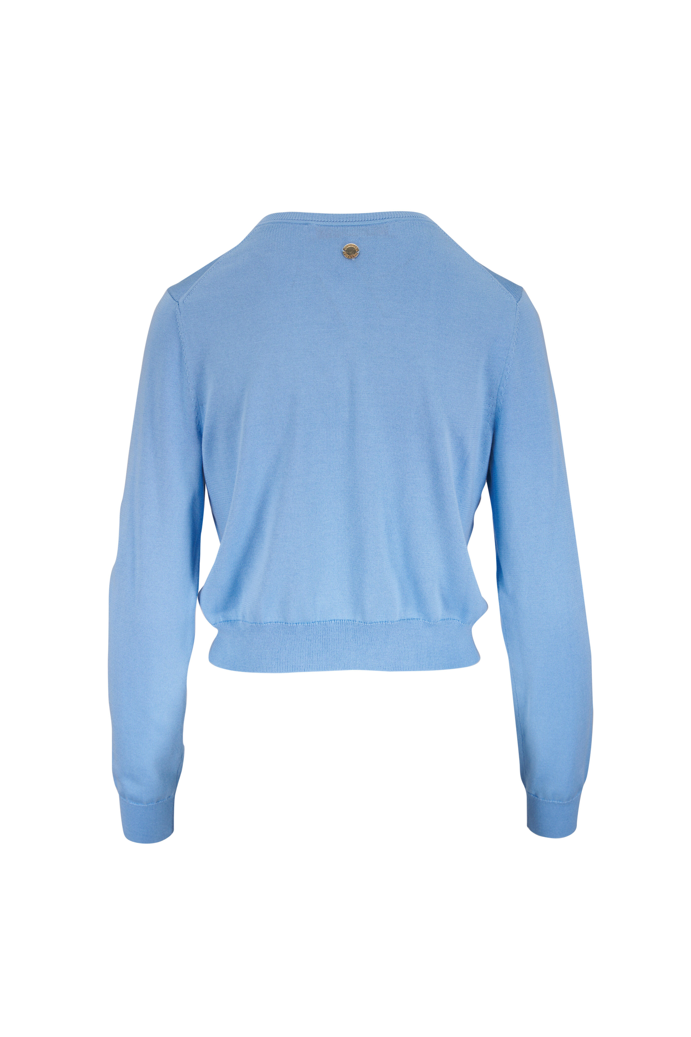 Carolina Herrera - Cloud Blue Cropped Cardigan - view 2