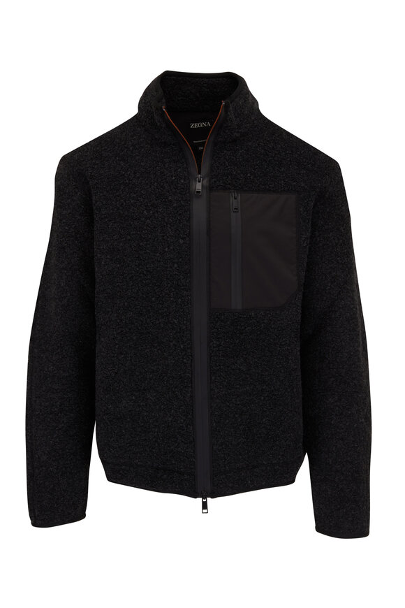 Zegna - Charcoal #UseTheExisting™ Full Zip Sherpa Jacket