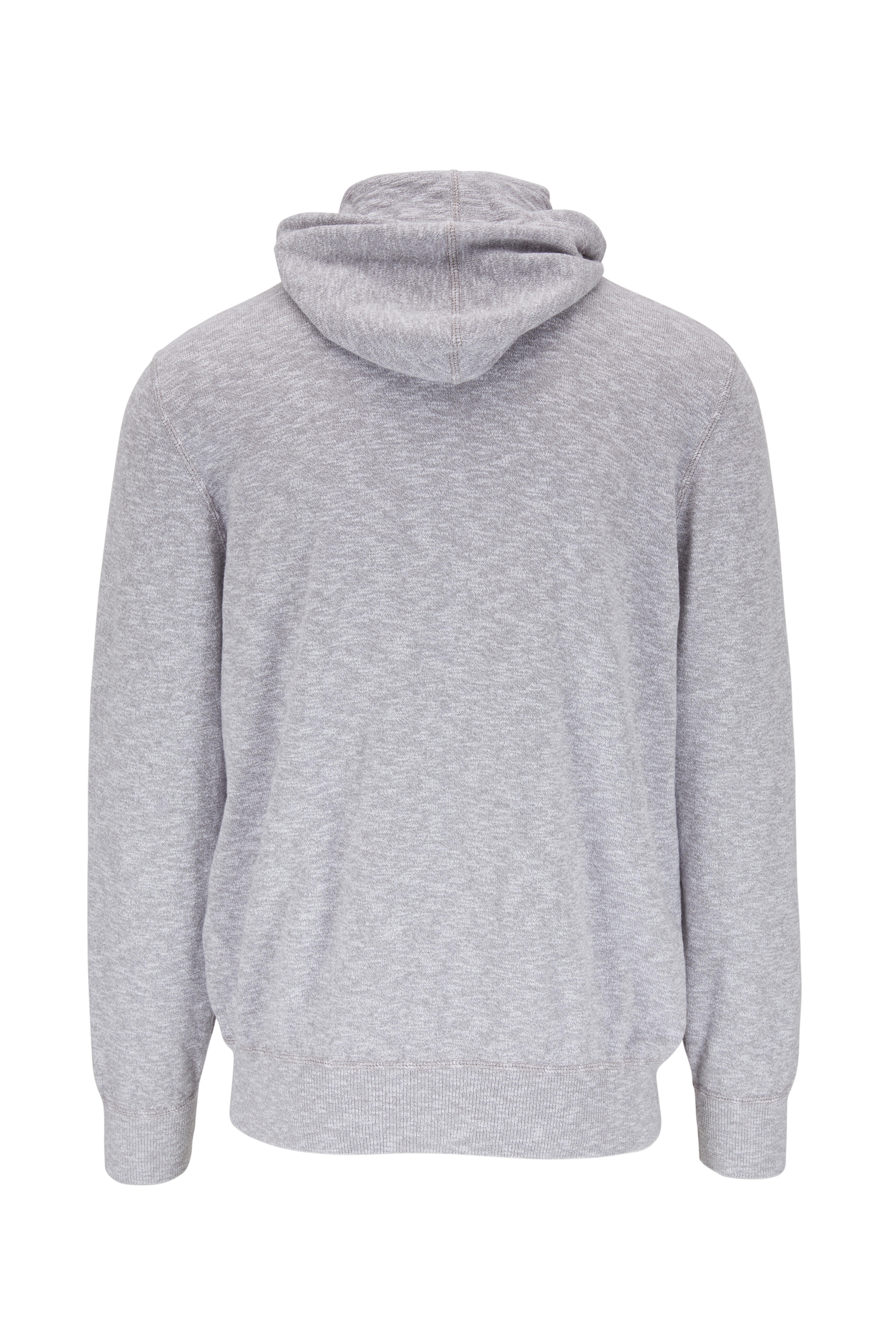 Brunello Cucinelli - Gray Heather Front Zip Hoodie