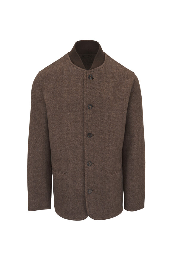 Loro Piana - Olive Reversible Quilted Bomber | Mitchell Stores