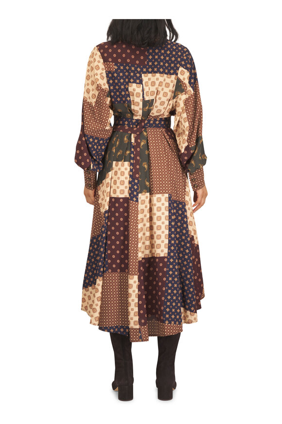 Zimmermann Tuck Geo Patch Print Midi Dress - view 4
