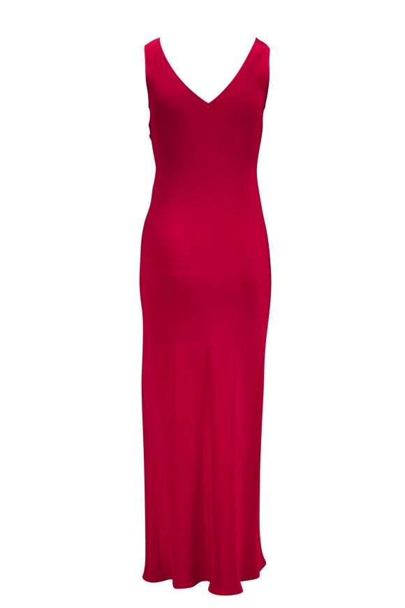 Peter Cohen - Red 4-Ply Silk Maxi Dress