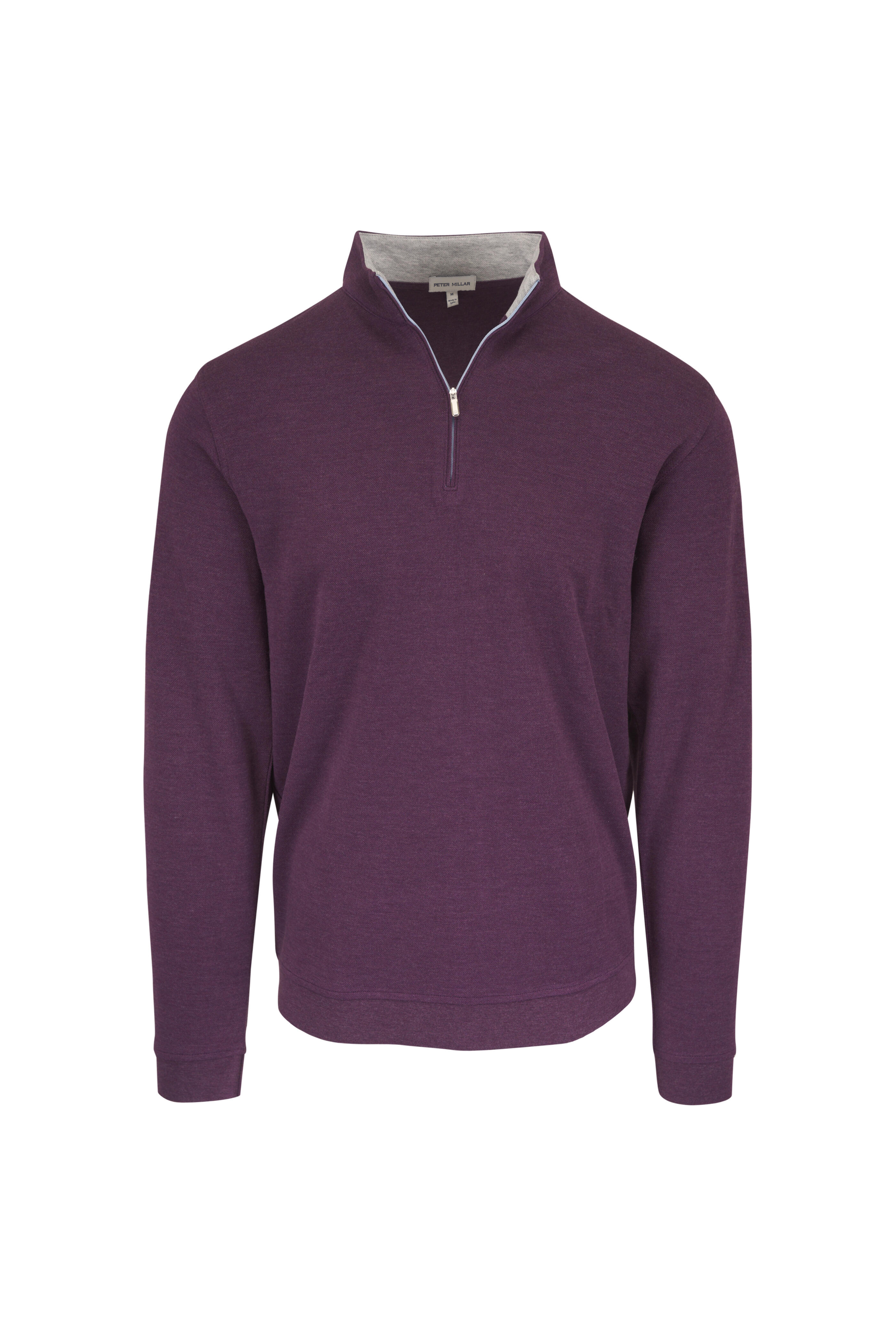 Peter Millar - Crown Comfort Purple Quarter Zip Pullover - view 1