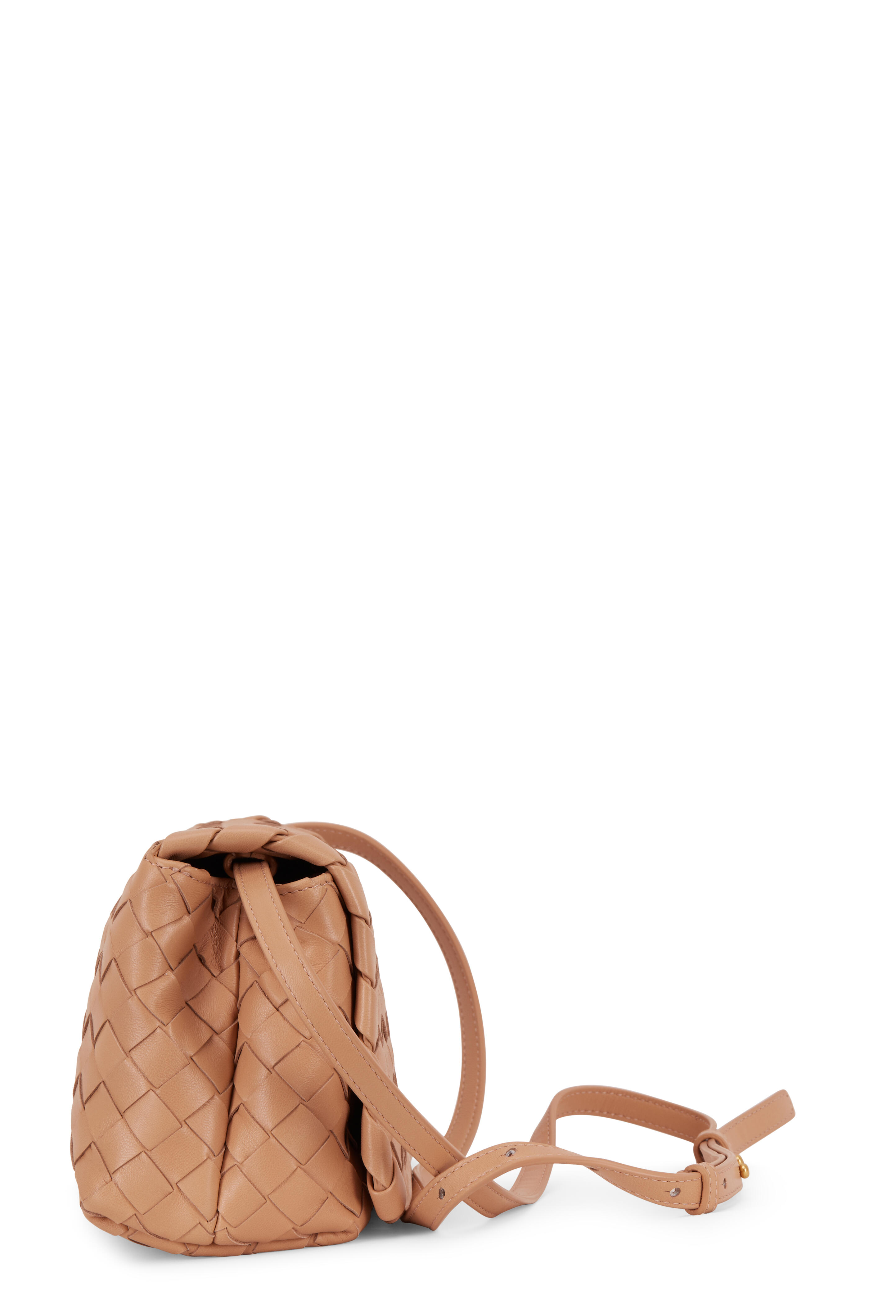 Bottega Veneta - Nude Interciatto Small Crossbody Bag