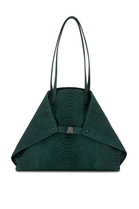 Akris - Ai Dark Green Leather Medium Shoulder Bag