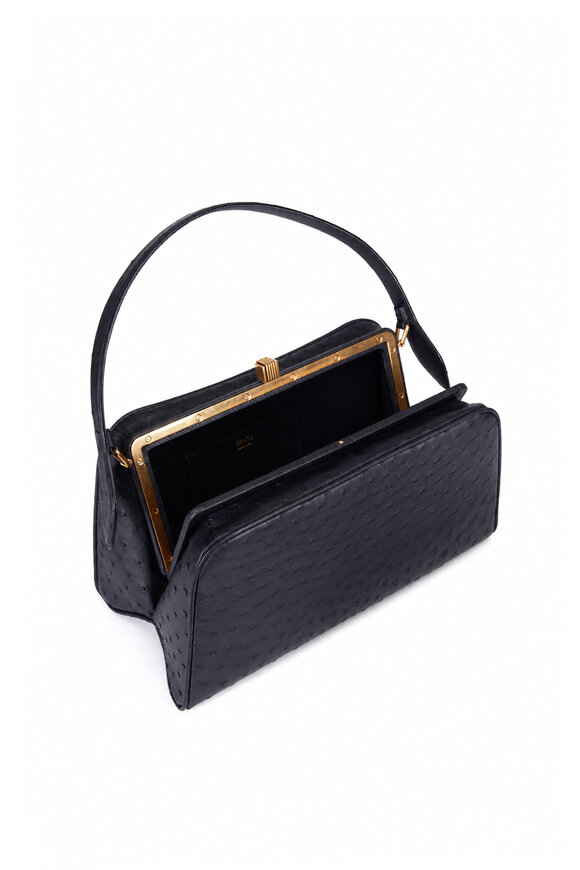 Khaite Cate Midnight Navy Leather Top Handle Bag - view 4