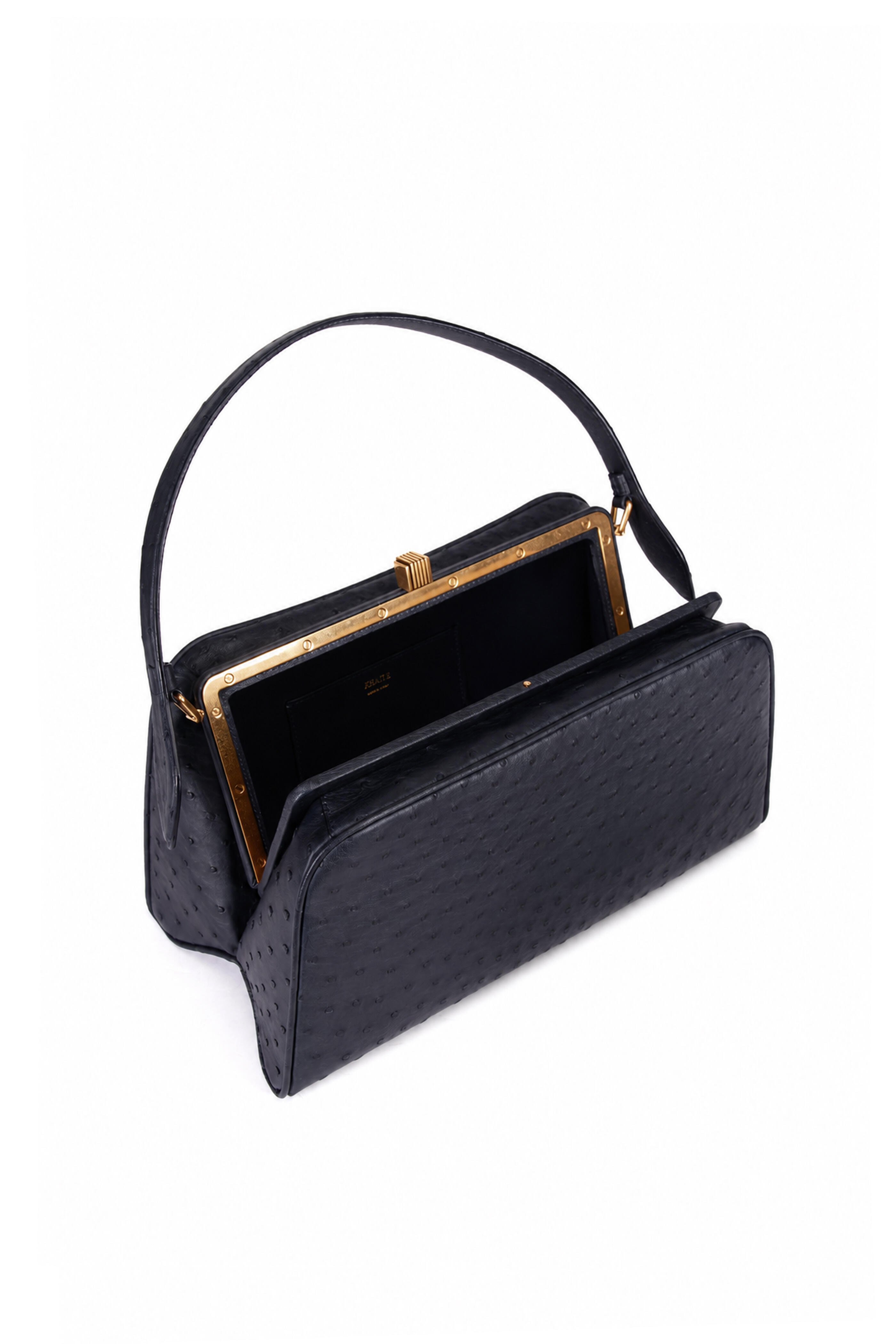 Khaite - Cate Midnight Navy Leather Top Handle - view 4