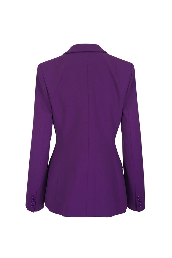 Michael Kors Collection Amethyst Tailored Single-Button Blazer - view 3