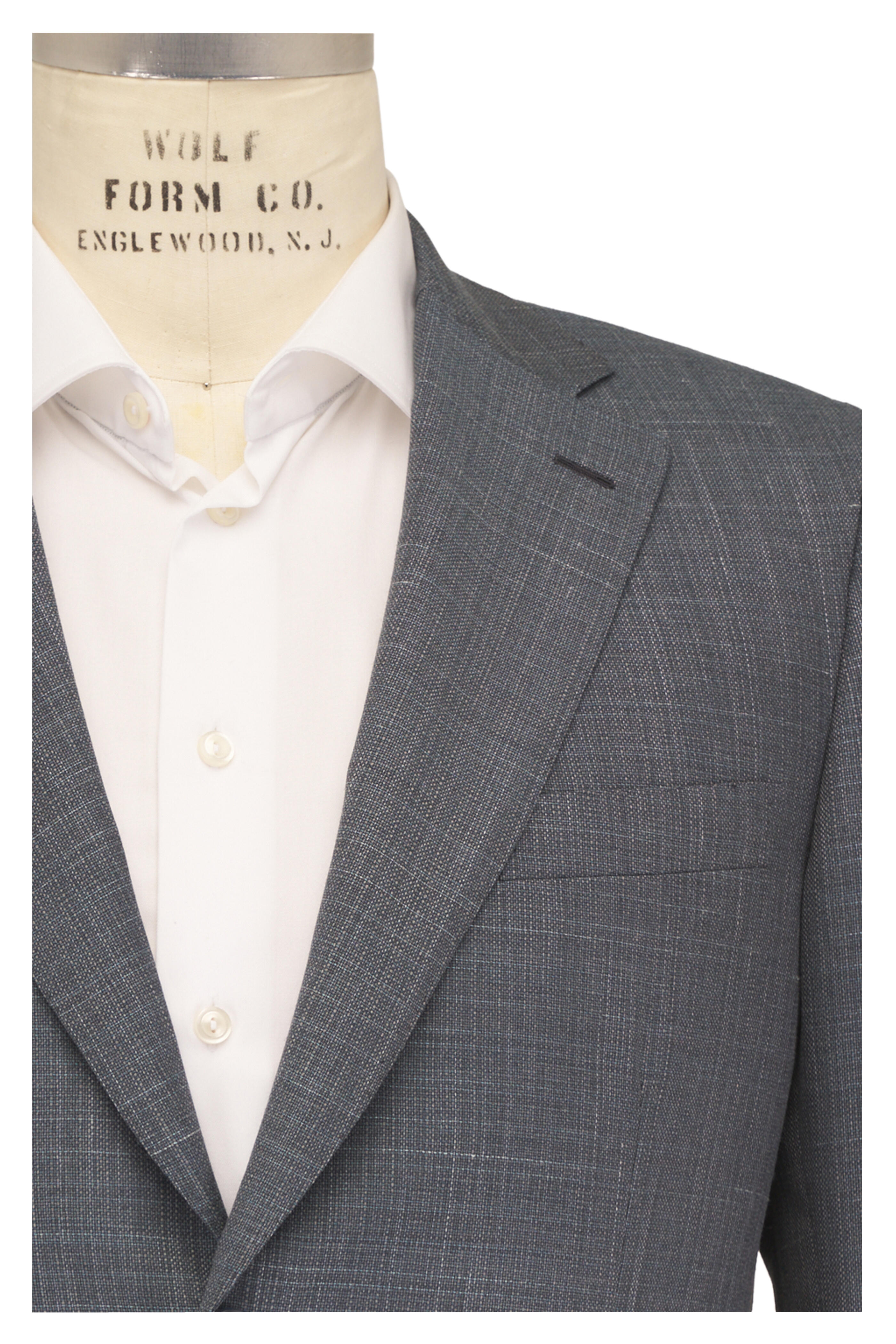 Brioni - Gray & Green Plaid Sportcoat - view 1