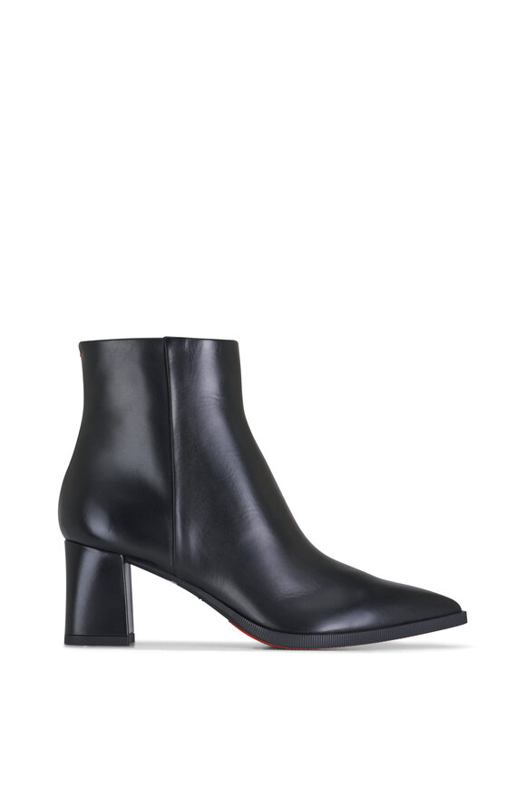 Santoni - Estel Black Side Zip Leather Boot, 65mm