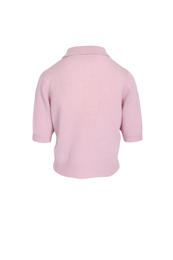 Marni Pink Cashmere Polo Short Sleeve Sweater - view 2