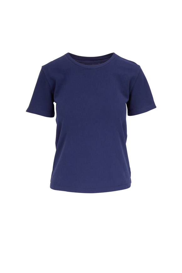 Nili Lotan - Corinne Navy Cotton T-Shirt 
