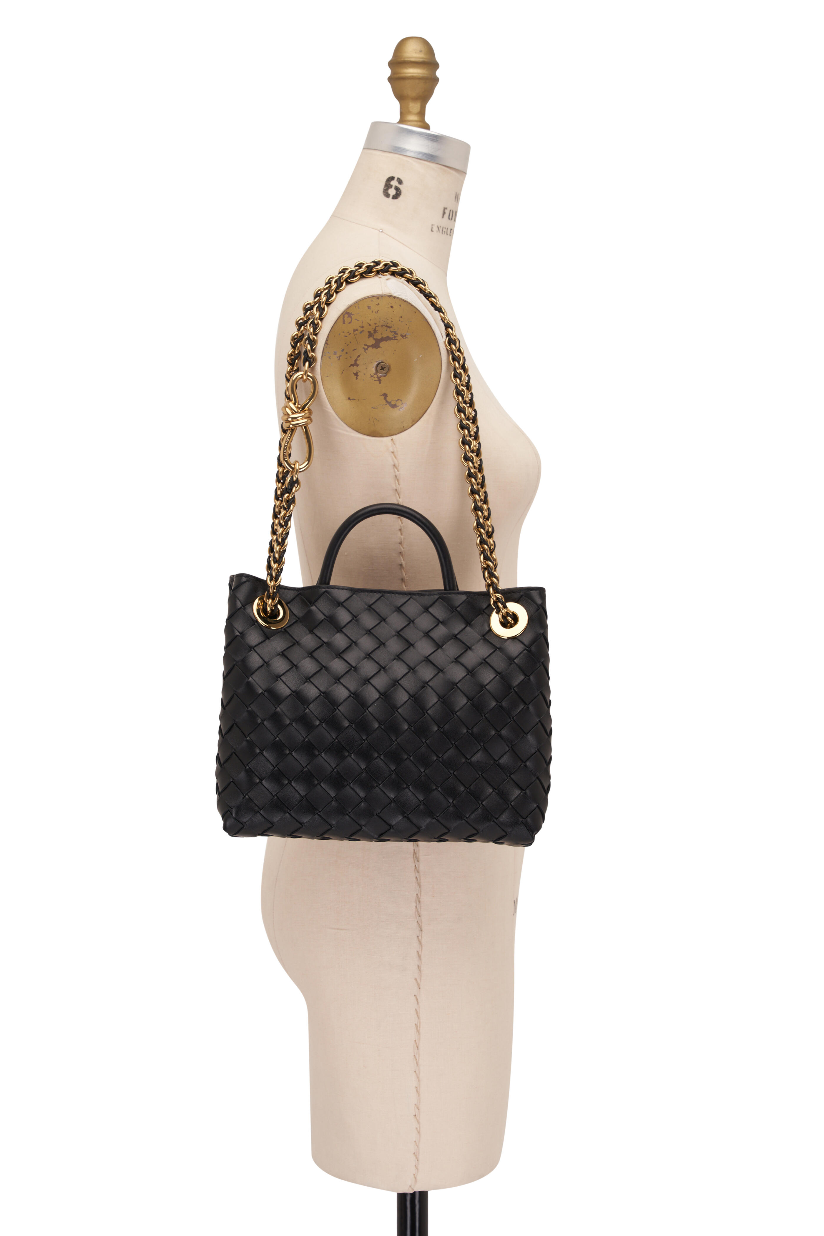 Bottega Veneta - Small Andiamo Black Leather Bag