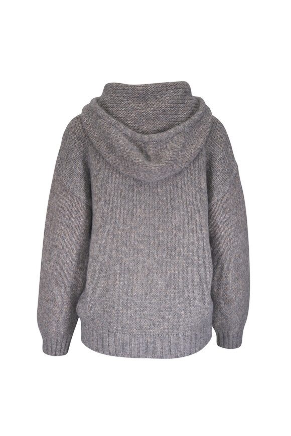 Bogner Stella Gray Lurex Knit Hoodie - view 3