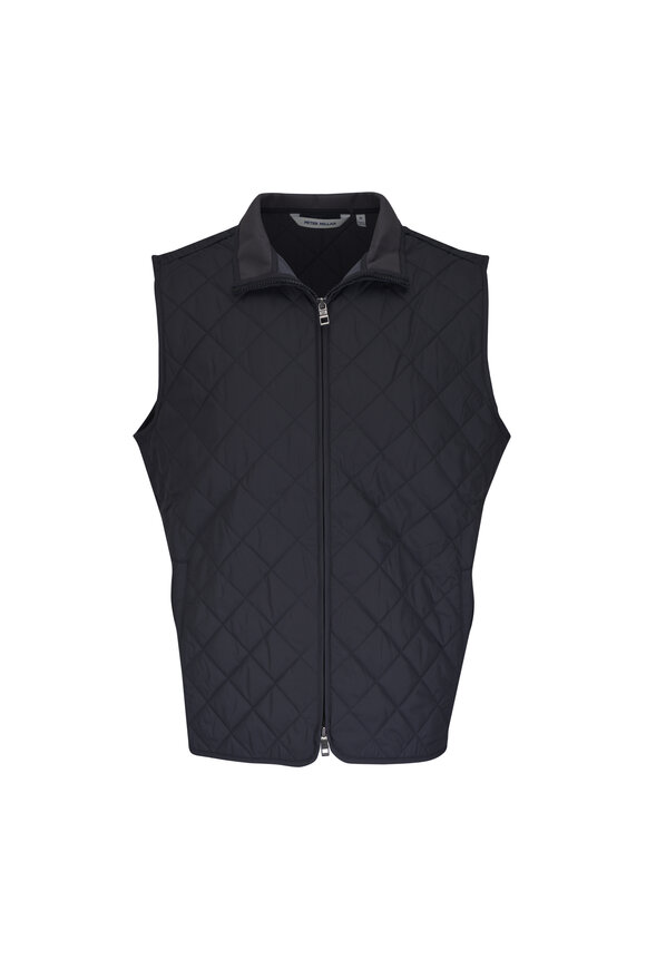 Peter Millar Essex Black Quilted Vest