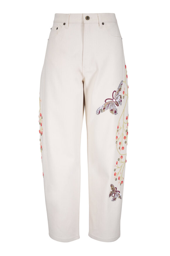 La DoubleJ The Barrel Opal Embroidered Jean - view 1