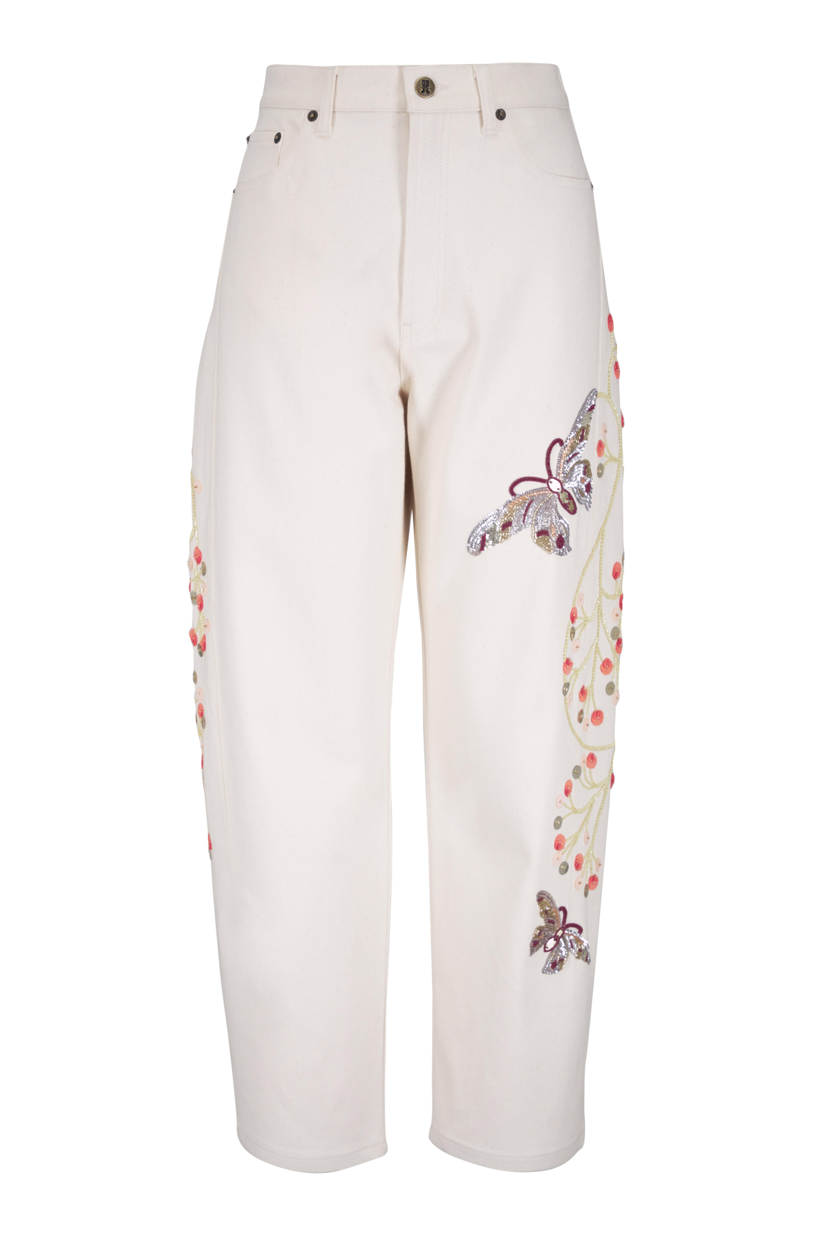 La DoubleJ - The Barrel Opal Embroidered Jean - view 1