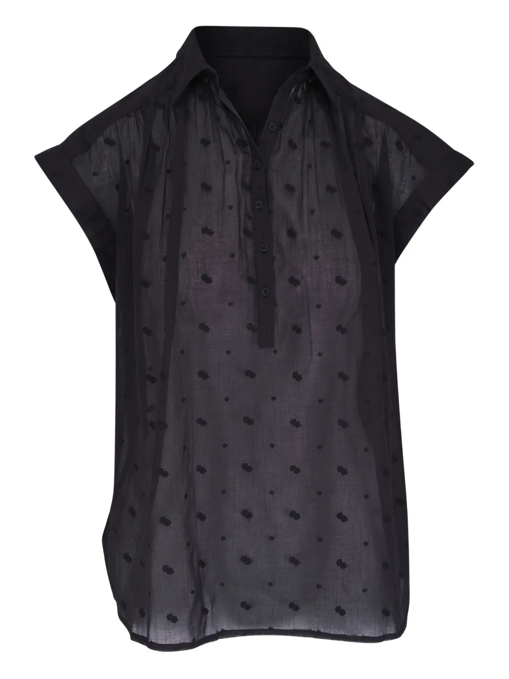 Nili Lotan - Normandy Black Cotton Blouse