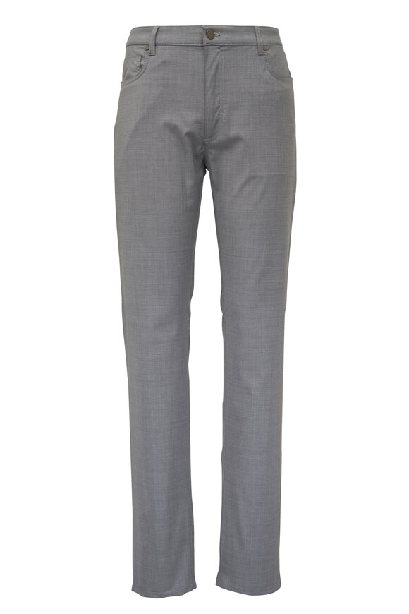 Maurizio Baldassari Light Gray Wool Five Pocket Pant