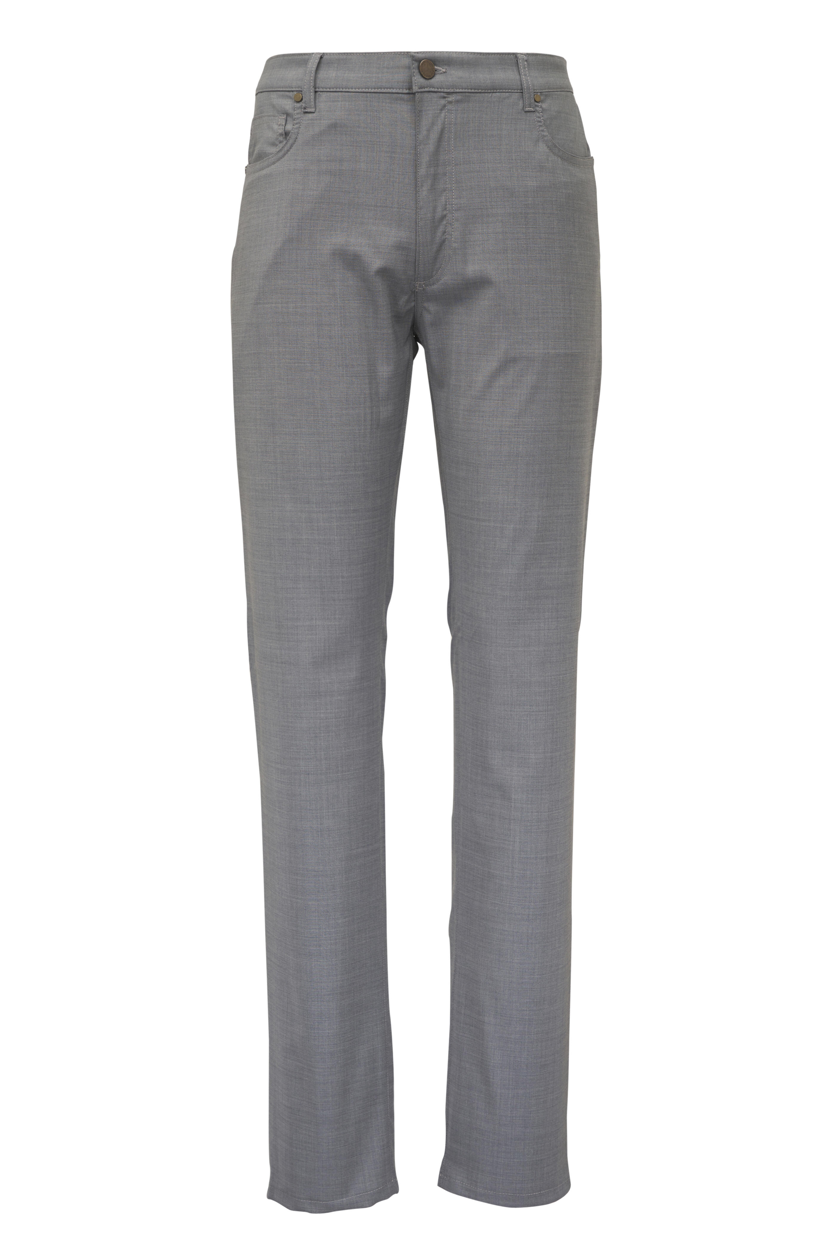 Maurizio Baldassari - Light Gray Wool Five Pocket Pant