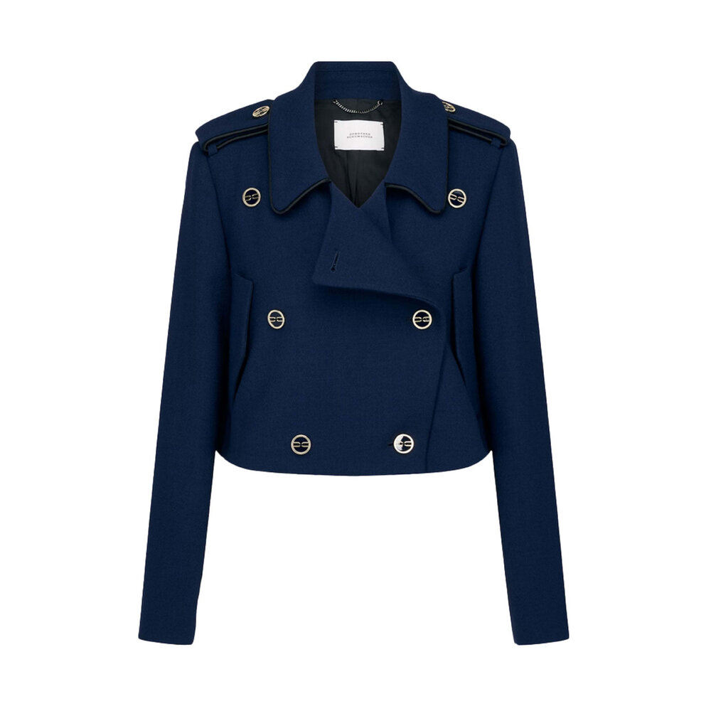 DOROTHEE SCHUMACHER ネイビー　春ジャケット 2号 Dorothee Schumacher - True Navy Striking Coolness Jacket