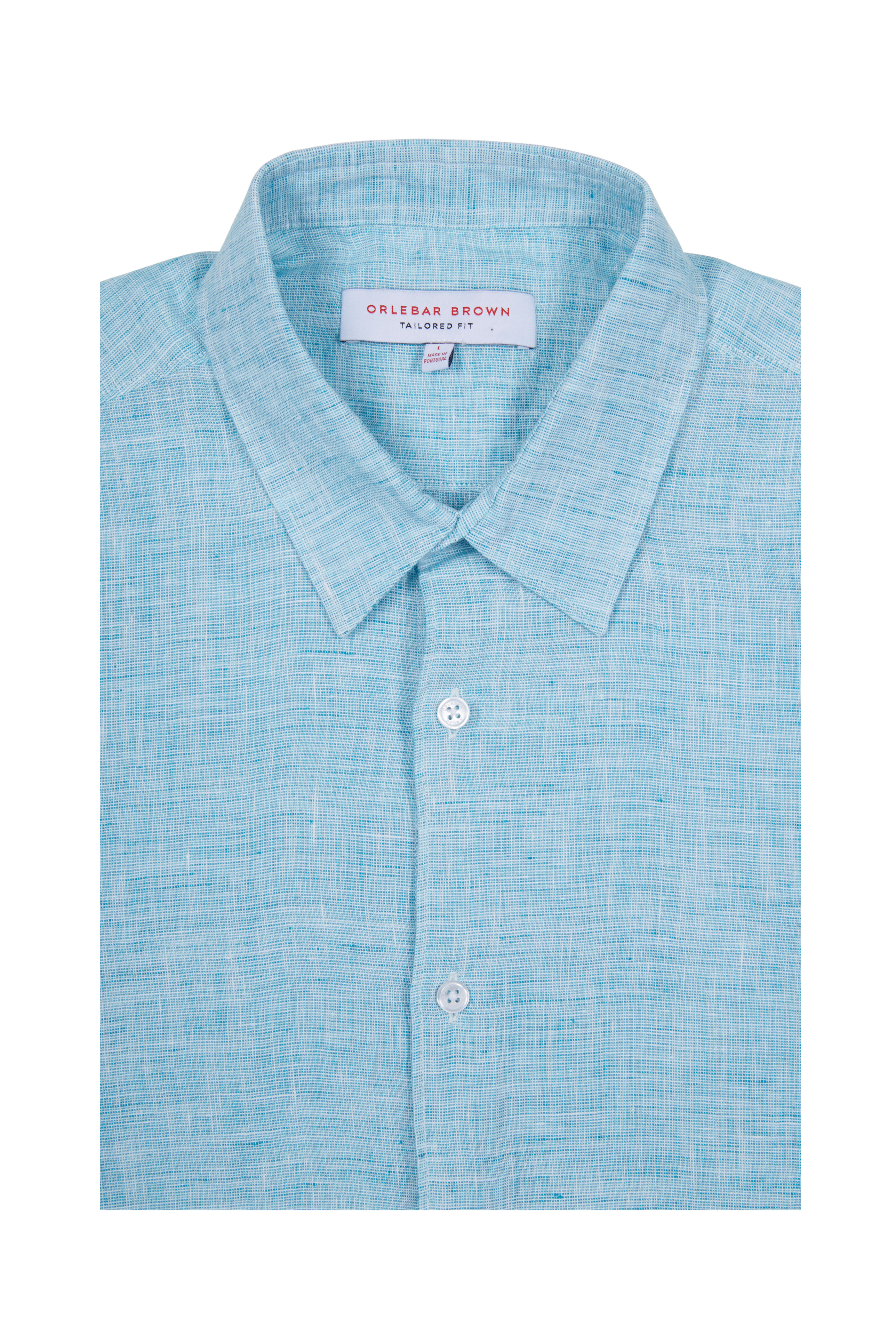 Orlebar Brown - Morton Scuba Blue Linen Sport Shirt