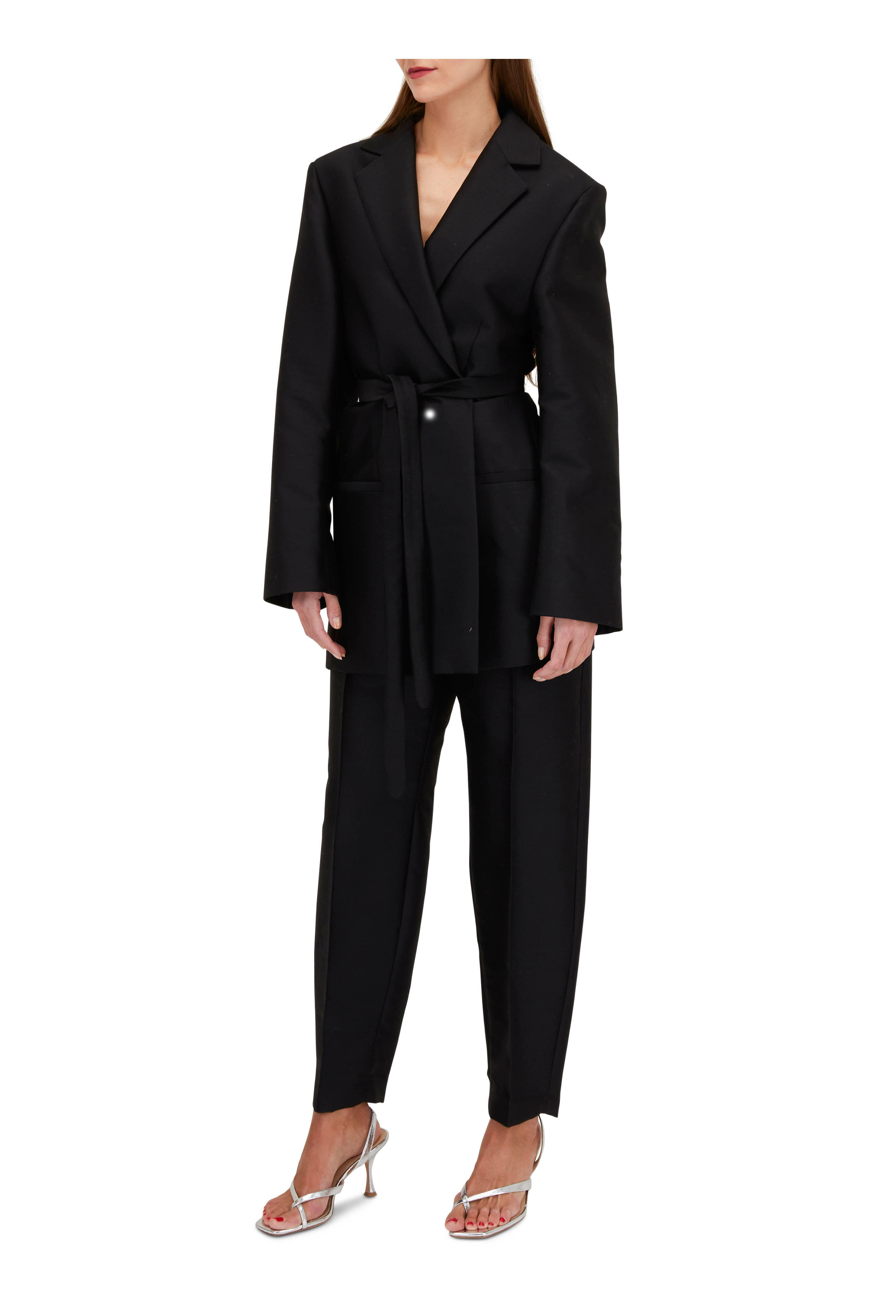 Totême - Black Sewn Pleat Evening Pant