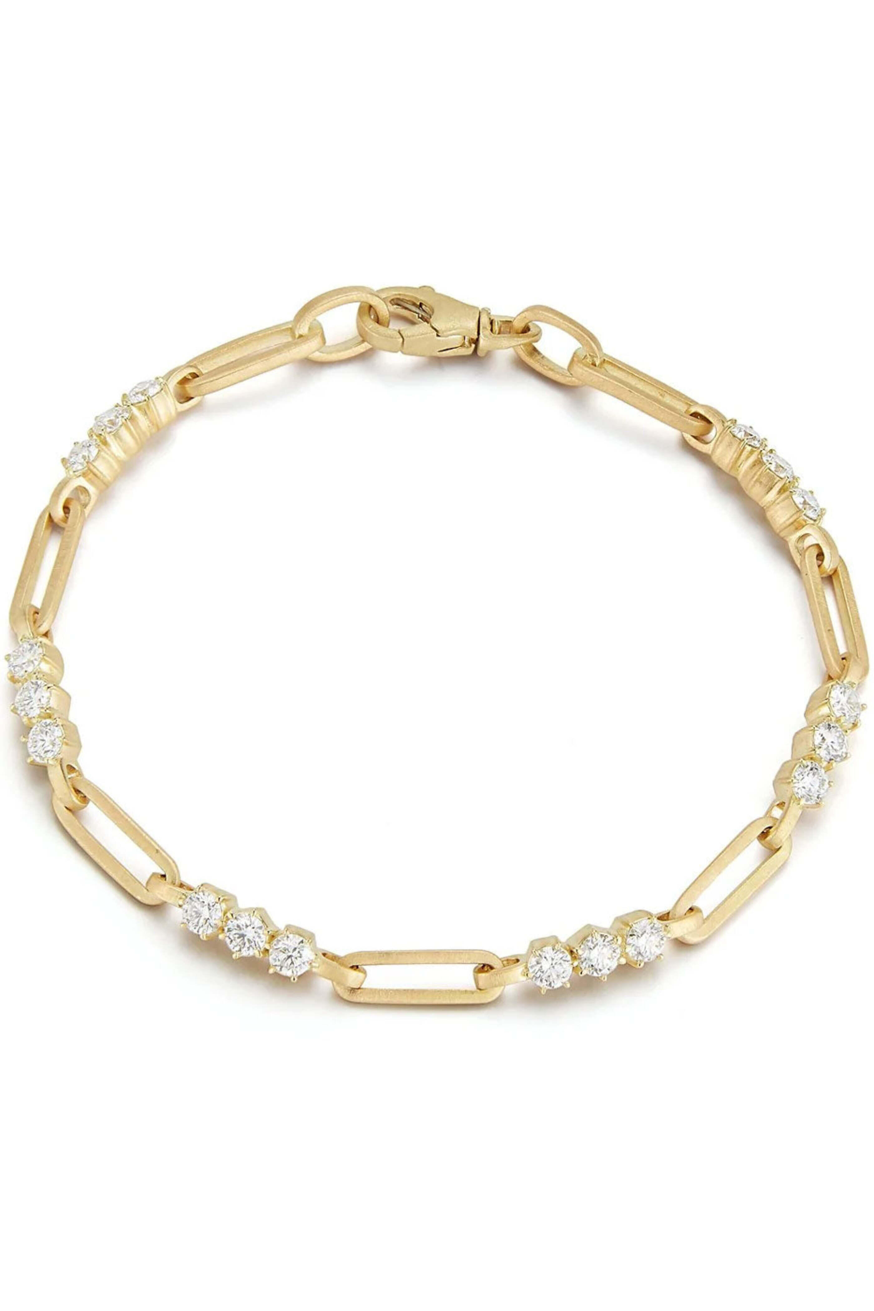 Jade Trau - 18k Yellow Gold Pia Diamond Chain Bracelet